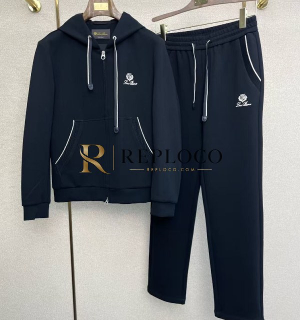 ✨Loro Piana Mens Logo Casual Training Clothes&Pants - 로로피아나 남성 로고 캐쥬얼 트레이닝복&팬츠 lpc03508x.Size(m - 3xl).블랙