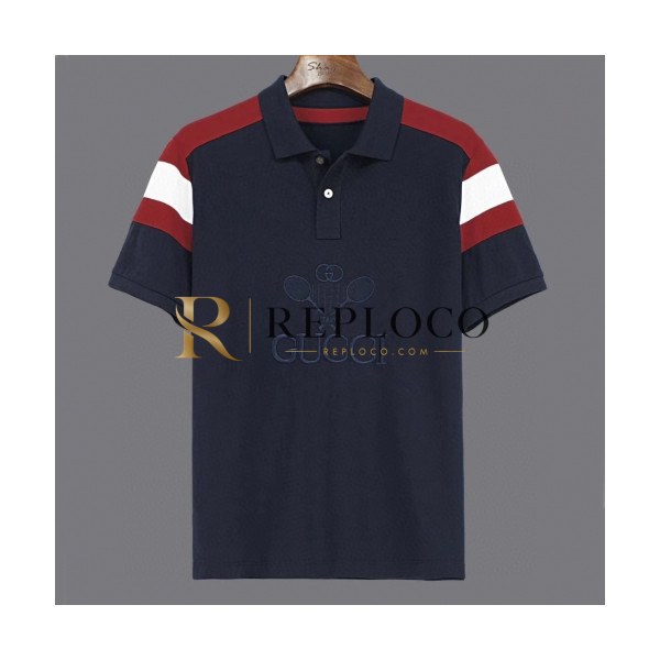 ✨[매장판]Gucci 2020 Mens Logo Cotton Polo Short Sleeved Tshirts - 구찌 2020 남성 로고 폴로 코튼 반팔티 Guc02422x.Size(m - 2xl).네이비