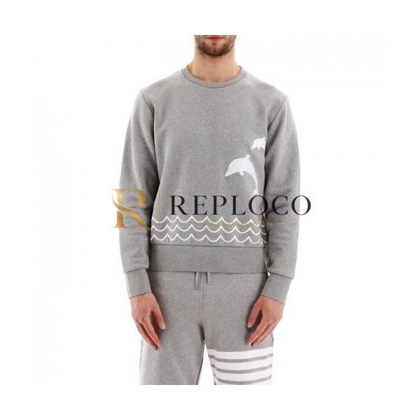 ✨[톰브라운]Thom Browne 2020 Mm/Wm Crew-neck Tshirts - 톰브라운 2020 남/녀 크루넥 긴팔티 Thom01030x.Size(s - xl).그레이