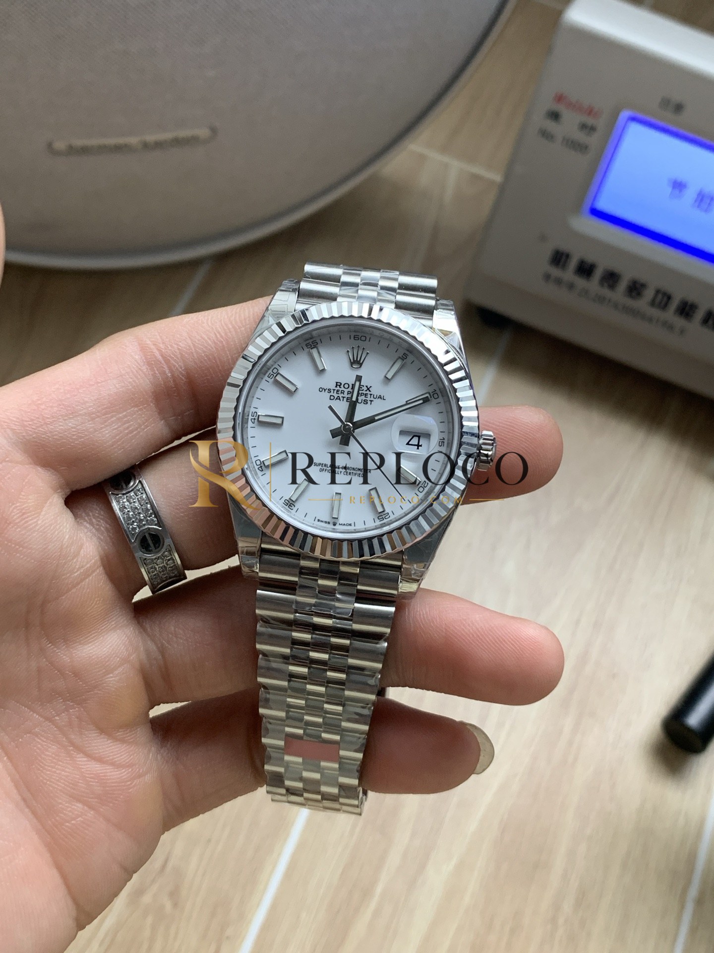 VS 공장 롤렉스 데이트저스트 41mm 126334 퓨어 화이트 다이얼 플루티드 베젤 쥬빌리 브레이슬릿 1:1 슈퍼클론 DD3235 무브먼트 - 이미지 3