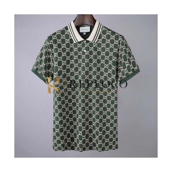 ✨[매장판]Gucci 2020 Mens Logo Short Sleeved Polo Tshirts - 구찌 2020 남성 로고 폴로 반팔티 Guc02916x.Size(m - 2xl).그린