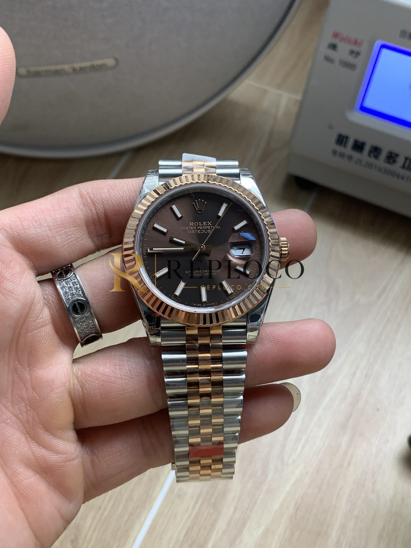 VS 공장 롤렉스 데이트저스트 41mm 126331 투톤 로즈 골드 초콜릿 다이얼 쥬빌리 브레이슬릿 1:1 슈퍼클론 DD3235 무브먼트
