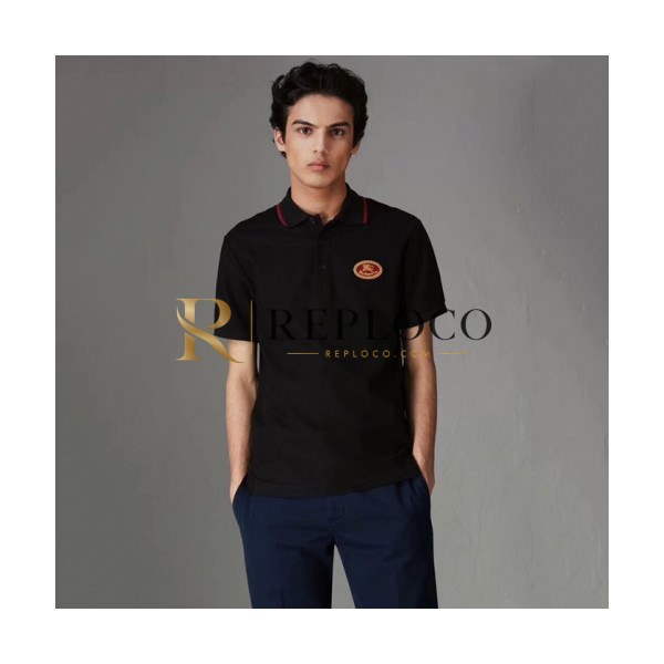 ✨Burberry 2019 Mens Cotton Short Sleeved Tshirt - 버버리 남성 폴로 반팔티 Bur0400x.Size(m - 3xl).블랙