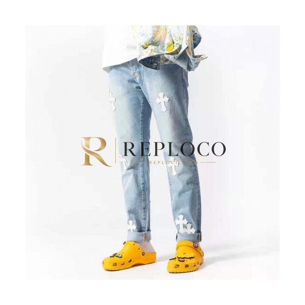 ✨Chrom Hearts 2021 Mens Casual Denim Jeans Blue - 크롬하츠 20201남성 캐쥬얼 데님 청바지 Chr0345x Size(29 - 40) 블루