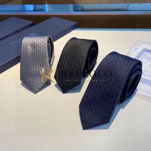 ✨DIOR MENS NECKTIE NAVY DIO001 - 디올 남성용 넥타이 네이비/블랙