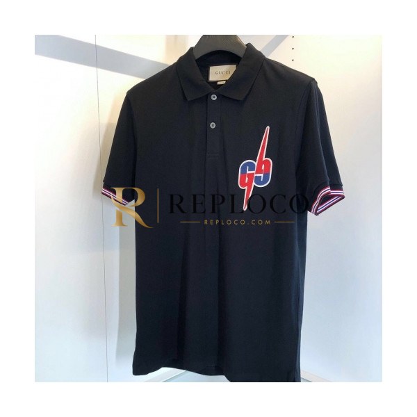 ✨[매장판]Gucci 2020 Mens Logo Cotton Short Sleeved Polo Tshirts - 구찌 2020 남성 로고 코튼 폴로 반팔티 Guc02815x.Size(m - 2xl).블랙