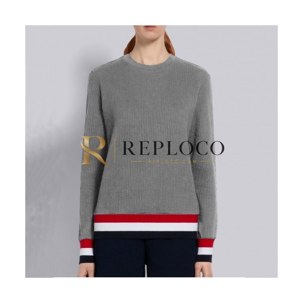 ✨Thom Browne Womens Crew-neck Tshirts - 톰브라운 여성 크루넥 긴팔티 - tho1153x