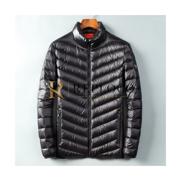 ✨Prada 2019 Mens Logo Down Padding - 프라다 2019 남성 로고 다운 패딩 Pra0727x.Size(m - 3xl).블랙