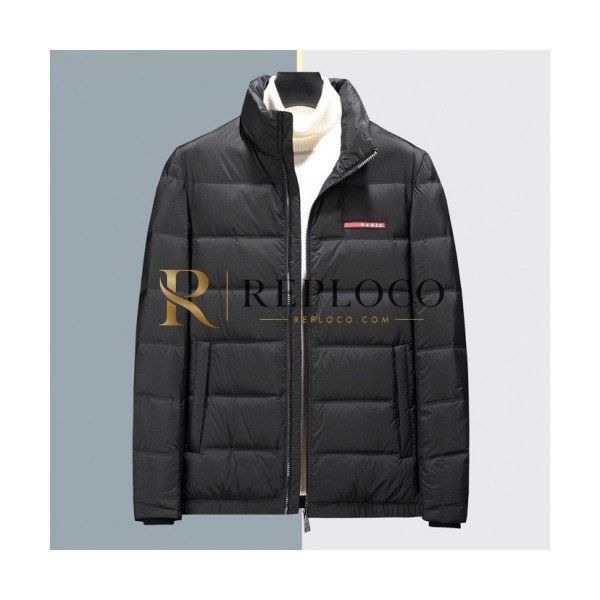 ✨Prada Mens Logo Casual Duck Down Padding Black - 프라다 2021 남성 로고 캐쥬얼 덕다운 패딩 Pra02451x Size(m - 2xl) 블랙