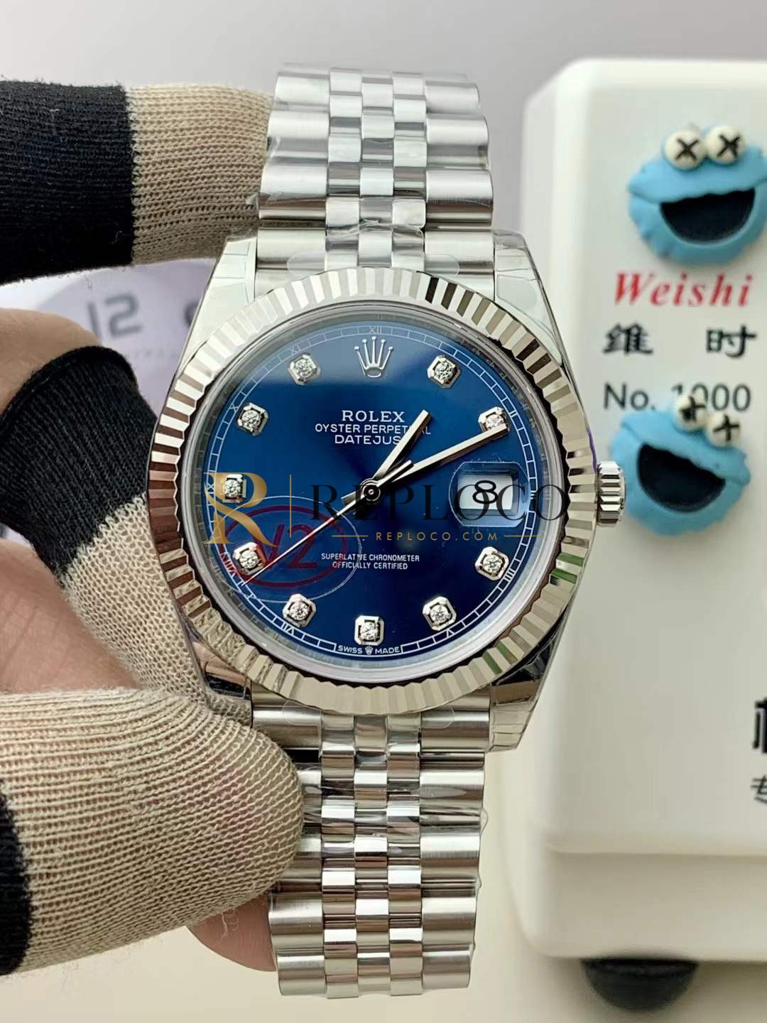 VS 공장 롤렉스 데이트저스트 41mm 126334 블루 다이아몬드 다이얼 쥬빌리 브레이슬릿 1:1 슈퍼클론 DD3235 무브먼트