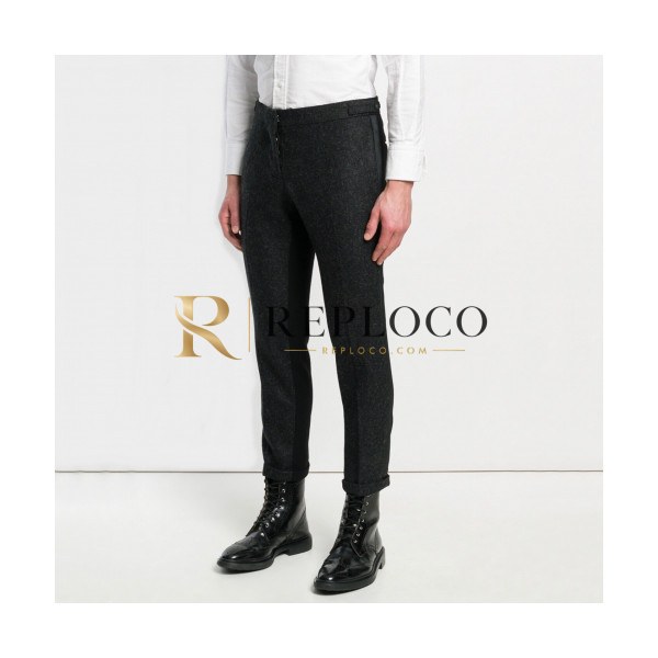 ✨Thom Browne 2019 Mens Classic Pants - 톰브라운 2019 남성 캐쥬얼 클래식 슬랙스 Thom0315x.Size(s - 2xl).블랙