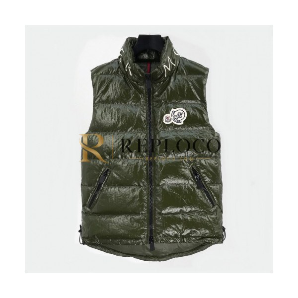 ✨[몽클레어]Moncler 2020 Mens Patch Logo Modern Duck Down Padding Vest - 몽클레어 2020 남성 패치 로고 모던 덕다운 패딩 조끼 Moc01438x.Size(s - xl).그린