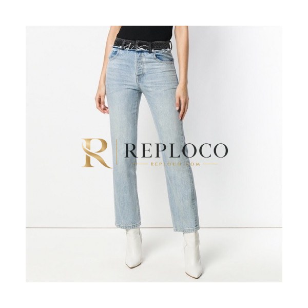 ✨[매장판]Alexsander Wang 2020 Womens Logo Classic Denim Pants - 알렉산더왕 2020 여성 로고 클래식 데님 팬츠 Alw0080x.Size(25 - 30).블루