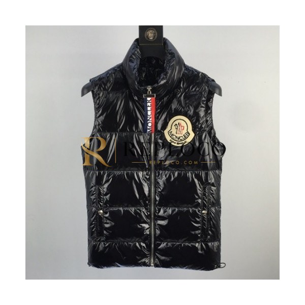 ✨Moncler 2019 Mm/Wm Patch Logo Down Pedding Vest - 몽클레어 2019 남자 패치 로고 다운 패딩 조끼 Moc0522x.Size(m - 3xl).블랙