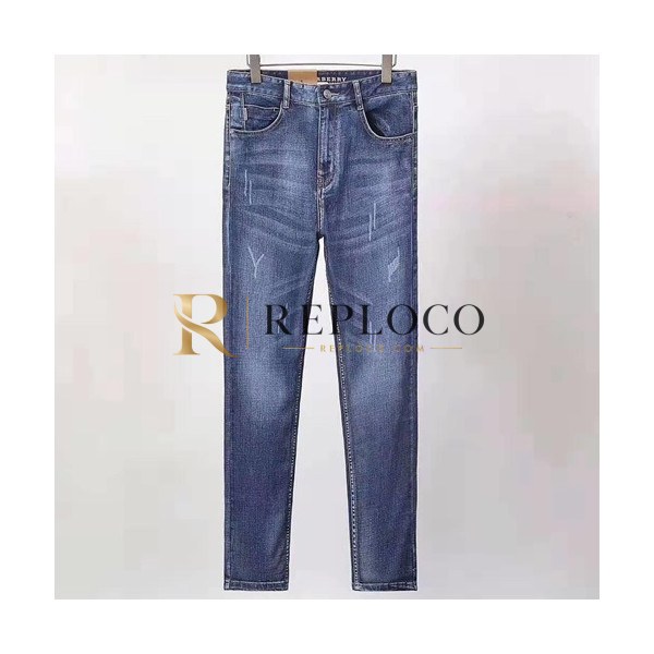 ✨Burberry 2019 Mens Embroidery Slim Fit Denim Pants - 버버리 남성 자수 슬림핏 데님 팬츠 BURPT0171.Size(29 - 38).블루