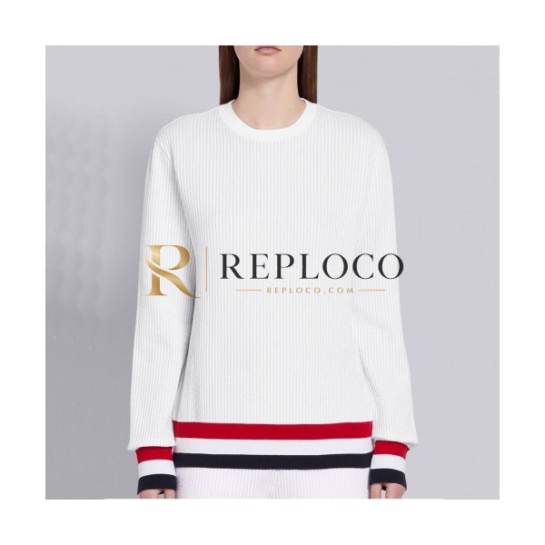 ✨Thom Browne Womens Crew-neck Tshirts - 톰브라운 여성 크루넥 긴팔티 - tho1154x
