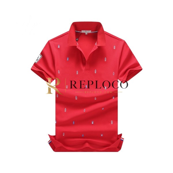 ✨[매장판]Moncler 2020 Mens Logo Cotton Short Sleeved Polo Tshirts - 몽클레어 2020 남성 로고 코튼 폴로 반팔티 Moc01539x.Size(m - 3xl).레드