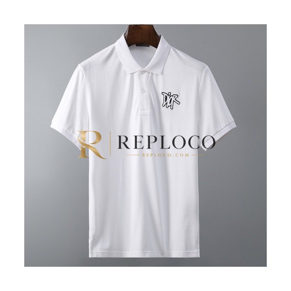 ✨[디올]Dior 2020 Mens Logo Polo Cotton Short Sleeved Tshirts - 디올 2020 남성 로고 폴로 코튼 반팔티 Dio0587x.Size(s - 2xl).화이트