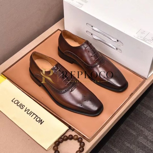 ✨Louis Vuitton 2022 Men's Leather Oxford Shoes - 루이비통 2022 남성용 레더 옥스퍼드 슈즈 LOUS0333,Size(240 - 275).브라운