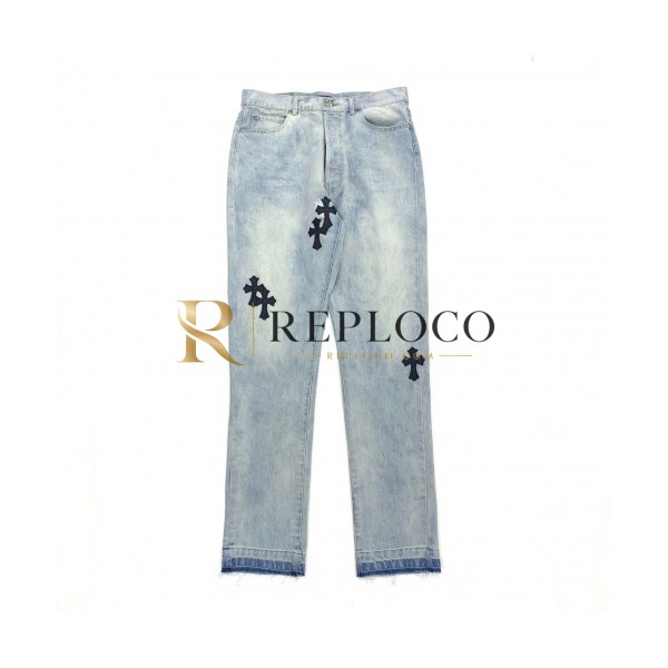 ✨[크롬하츠]Chrom Hearts 2020 Mens Casual Denim Jeans - 크롬하츠 2020 남성 캐쥬얼 데님 청바지 Chr0135x.Size(s - xl).블루