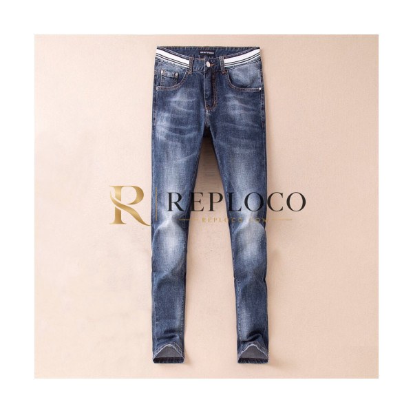 ✨Armani 2019 Mens Steel Logo Slim Fit Denim Pants - 알마니 남성 스틸 로고 슬림핏 데님 팬츠 Arm0215x.Size(29 - 38).블루