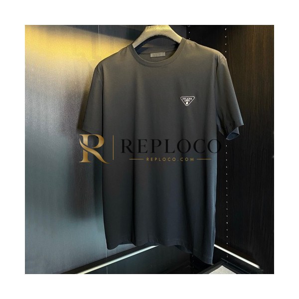 ✨Prada Mens Basic Logo Short Sleeved Tshirts Black - 프라다 2021 남성 베이직 로고 폴로 반팔티 Pra02251x Size(m - 3xl) 블랙