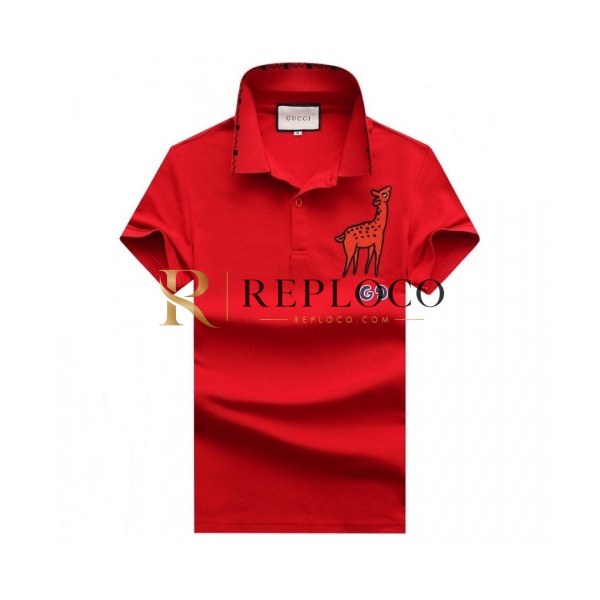 ✨[매장판]Gucci 2020 Mens Logo Cotton Polo Short Sleeved Tshirts - 구찌 2020 남성 로고 폴로 코튼 반팔티 Guc02425x.Size(m - 3xl).레드