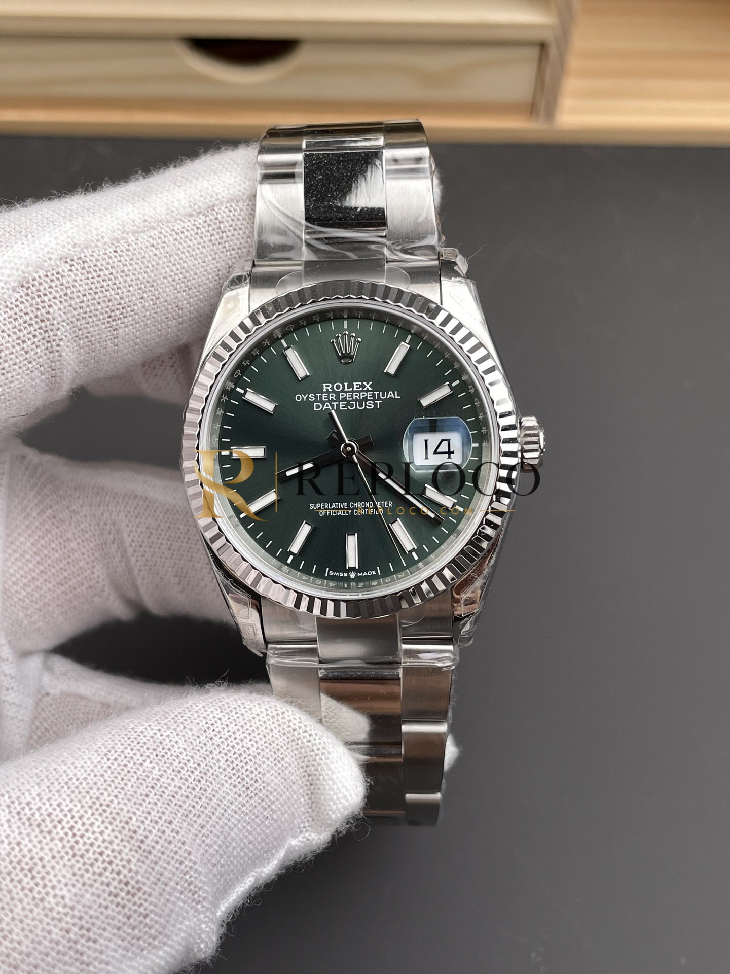 VS 공장 롤렉스 데이트저스트 36mm 126234 선버스트 그린 다이얼 오이스터 브레이슬릿 1:1 슈퍼클론 DD3235 무브먼트