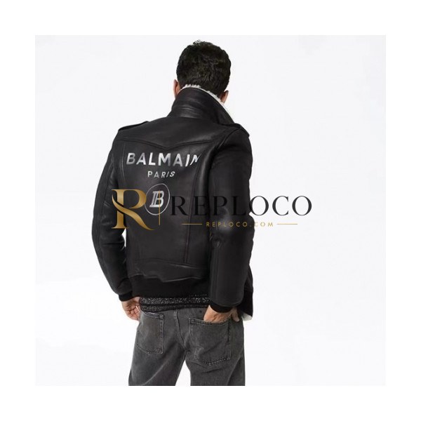 ✨Balenciaga Mens Logo Casual Leather Jackets Black - 발렌시아가 2021 남성 로고 캐쥬얼 가죽 재킷 Bal01237x Size(m - 3xl) 블랙