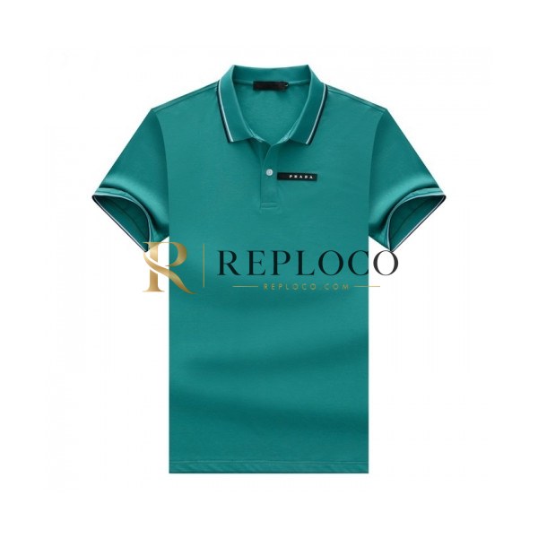 ✨Prada Mens Basic Logo Cotton Short Sleeved Polo Tshirts Green - 프라다 2021 남성 베이직 로고 코튼 폴로 반팔티 Pra02339x Size(m - 3xl) 그린