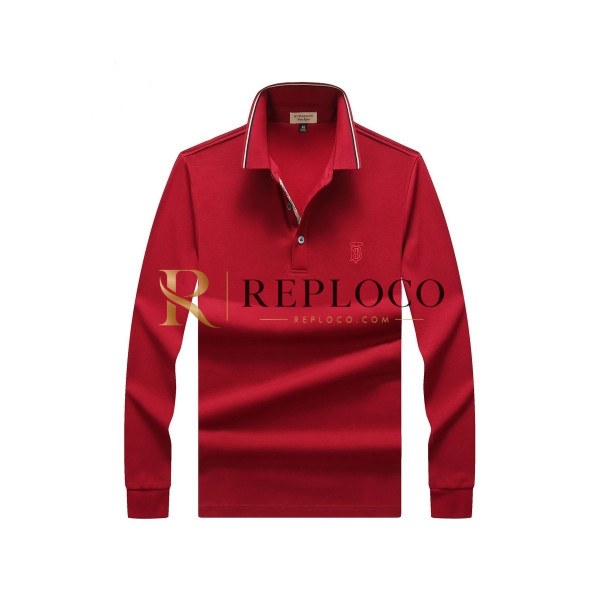 ✨[버버리]Burberry 2020 Mens Logo Casual Cotton Polo Tshirts - 버버리 2020 남성 로고 캐쥬얼 코튼 폴로 맨투맨 Bur02185x.Size(m - 3xl).레드