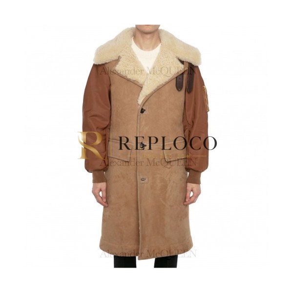 ✨Alexander McQueen Mens Trendy Coats Camel - 알렉산더 맥퀸 2021 남성 트렌디 코트 Ale0104x Size(m - 3xl) 카멜