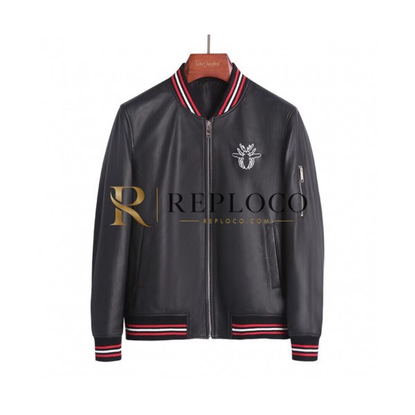 ✨Dior 2019 Mens Logo Leather Jacket - 디올 2019 남성 레더자켓 Dio0347x.Size(m - 3xl).블랙