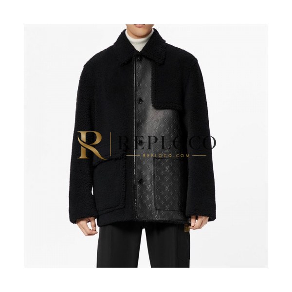 ✨Louis vuitton Mens Logo Leather Jackets Black - 루이비통 2021 남성 로고 가죽 자켓 Lou03832x Size(s - 2xl) 블랙