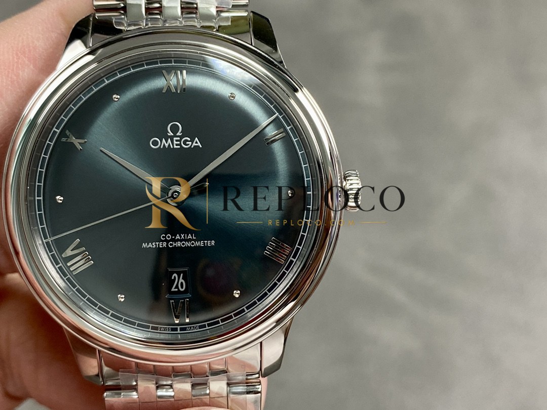 VS 공장 오메가 드빌 프레스티지 40mm 파인 그린 다이얼 스테인리스 스틸 브레이슬릿 (434.10.40.20.10.001) 1:1 슈퍼클론 단동 DD8800 무브먼트 탑재 - 이미지 2