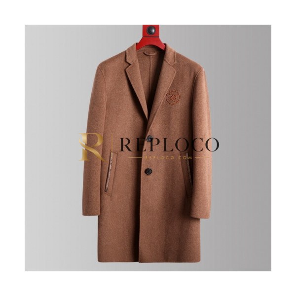 ✨Fendi 2019 Mens Logo Cashmere Coat - 펜디 2019 남성 로고 캐시미어 코트 Fen0338x.Size(s - 2xl).브라운