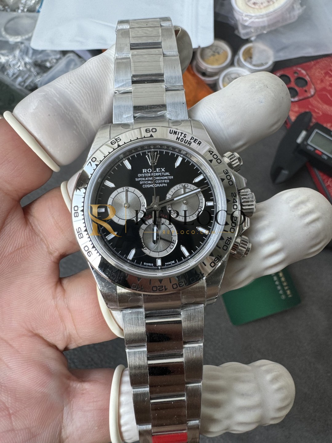 VS 공장 롤렉스 코스모그래프 데이토나 40mm 126509 블랙 다이얼 화이트 골드 1:1 슈퍼클론 DD4131 무브먼트