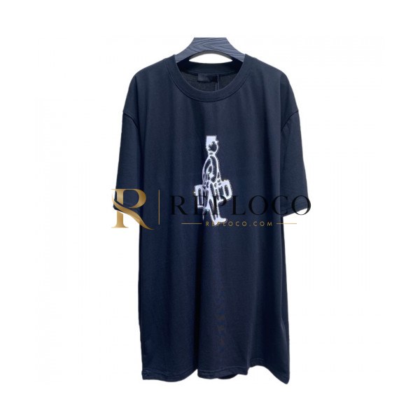 ✨[트렌디]Prada Mens Basic Logo Short Sleeved Tshirts Black - 프라다 2021 남성 베이직 로고 폴로 반팔티 Pra02246x Size(s - xl) 블랙