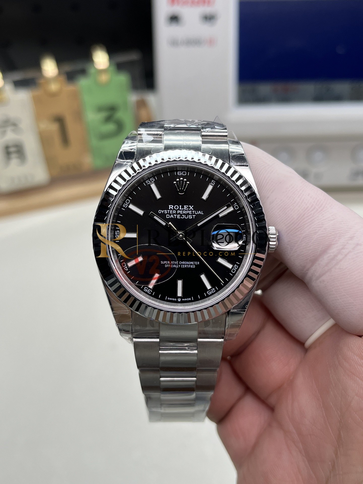 VS 공장 롤렉스 데이트저스트 41mm 126334 딥 블랙 다이얼 플루티드 베젤 오이스터 브레이슬릿 1:1 슈퍼클론 DD3235 무브먼트