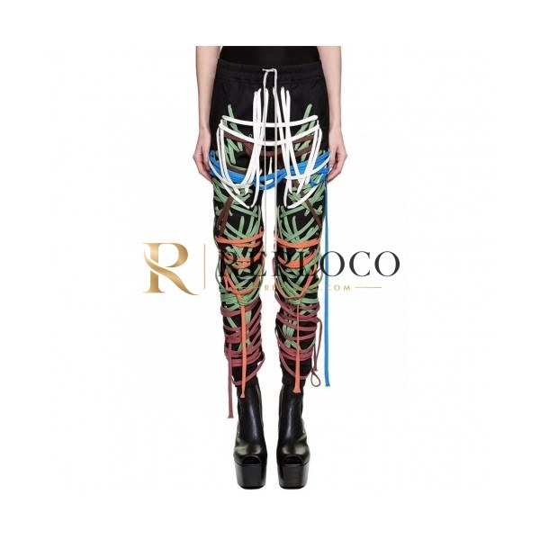 ✨[릭오웬스]Rick Owens 2020 Mens Logo Cotton Pants - 릭오웬스 2020 남성 로고 코튼 팬츠 Ric0052x.Size(m - 2xl).블랙
