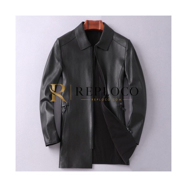 ✨Armani 2019 Mens Business Leather Jacket - 알마니 2019 남성 비지니스 양면 가죽 자켓 Arm0404x.Size(l - 4xl).블랙