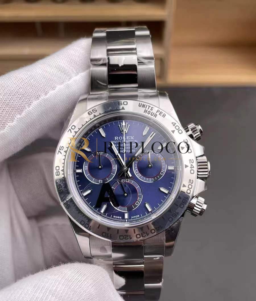 VS 공장 롤렉스 코스모그래프 데이토나 40mm 126509 블루 다이얼 화이트 골드 1:1 슈퍼클론 DD4131 무브먼트