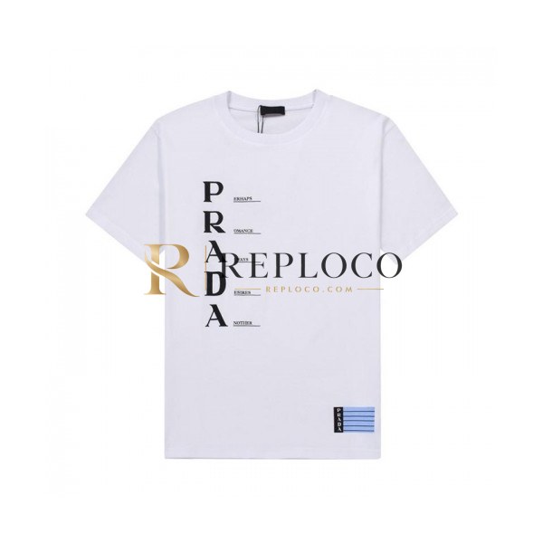 ✨Prada Mens Basic Logo Short Sleeved Tshirts White - 프라다 2021 남성 베이직 로고 폴로 반팔티 Pra02295x Size(xs - l) 화이트