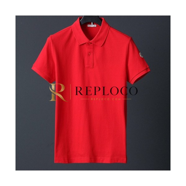 ✨[매장판]Moncler 2020 Mens Logo Cotton Short Sleeved Polo Tshirts - 몽클레어 2020 남성 로고 코튼 폴로 반팔티 Moc01546x.Size(s - 2xl).레드