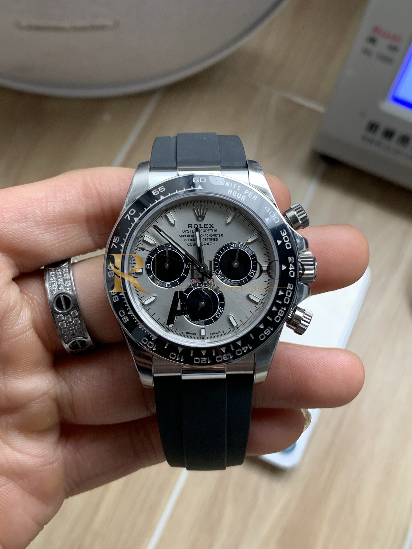 VS 공장 롤렉스 코스모그래프 데이토나 40mm 126519LN 그레이 고스트 슬레이트 다이얼 러버 스트랩 1:1 슈퍼클론 DD4131 무브먼트