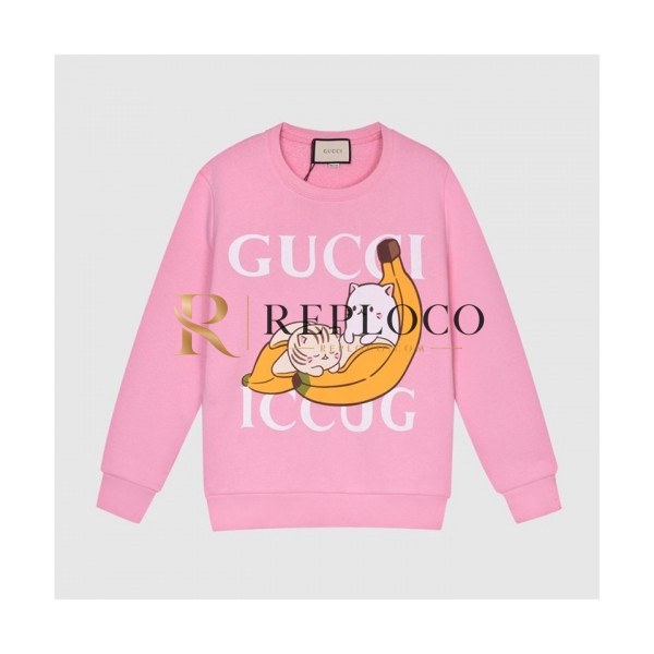 ✨Gucci 2021 Womens Logo Crew-neck Cotton Tshirts Pink - 구찌 2021 여성 로고 코튼 크루넥 코튼 긴팔티 Guc03798x Size(s - l) 핑크