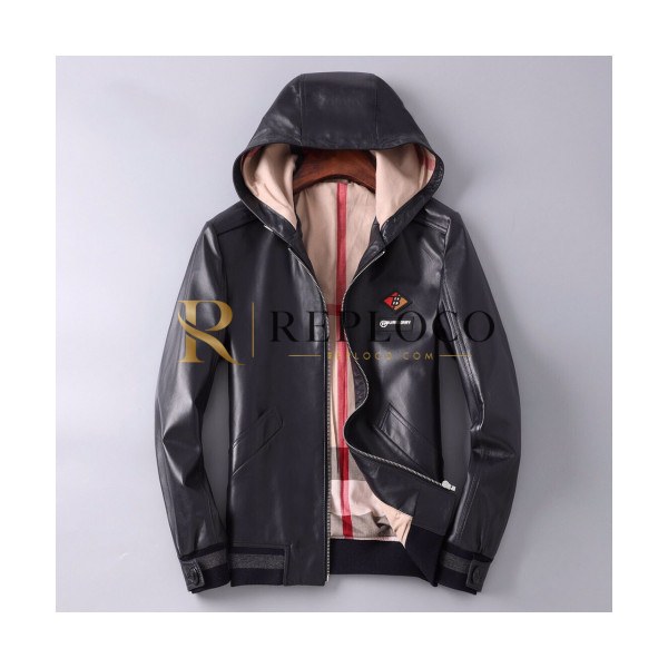 ✨Burberry 2019 Mens Casual Leather Jacket - 버버리 2019 남성 캐쥬얼 가죽 자켓 Bur01439x.Size(l - 4xl).다크블루