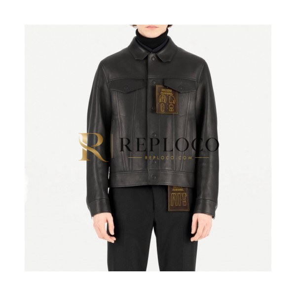 ✨[루이비통]Louis vuitton 2020 Mens Logo Leather Jackets - 루이비통 2020 남성 로고 가죽 자켓 Lou02246x.Size(m - 3xl).블랙