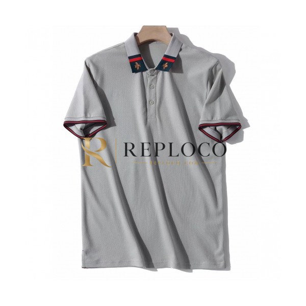 ✨[매장판]Gucci 2020 Mens Logo Silket Short Sleeved Polo Tshirts - 구찌 2020 남성 로고 실켓 폴로 반팔티 Guc02717x.Size(m - 3xl).그레이