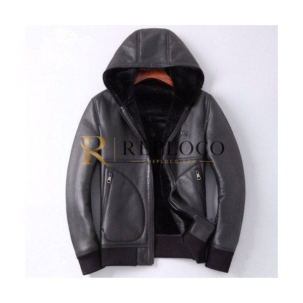 ✨Burberry 2019 Mens Casual Leather Jacket - 버버리 2019 남성 캐쥬얼 가죽 자켓 Bur01641x.Size(l - 4xl).블랙